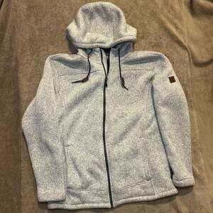 Rugged Elements Men's Gray Fleece Lined Zip Hoodie, Size L